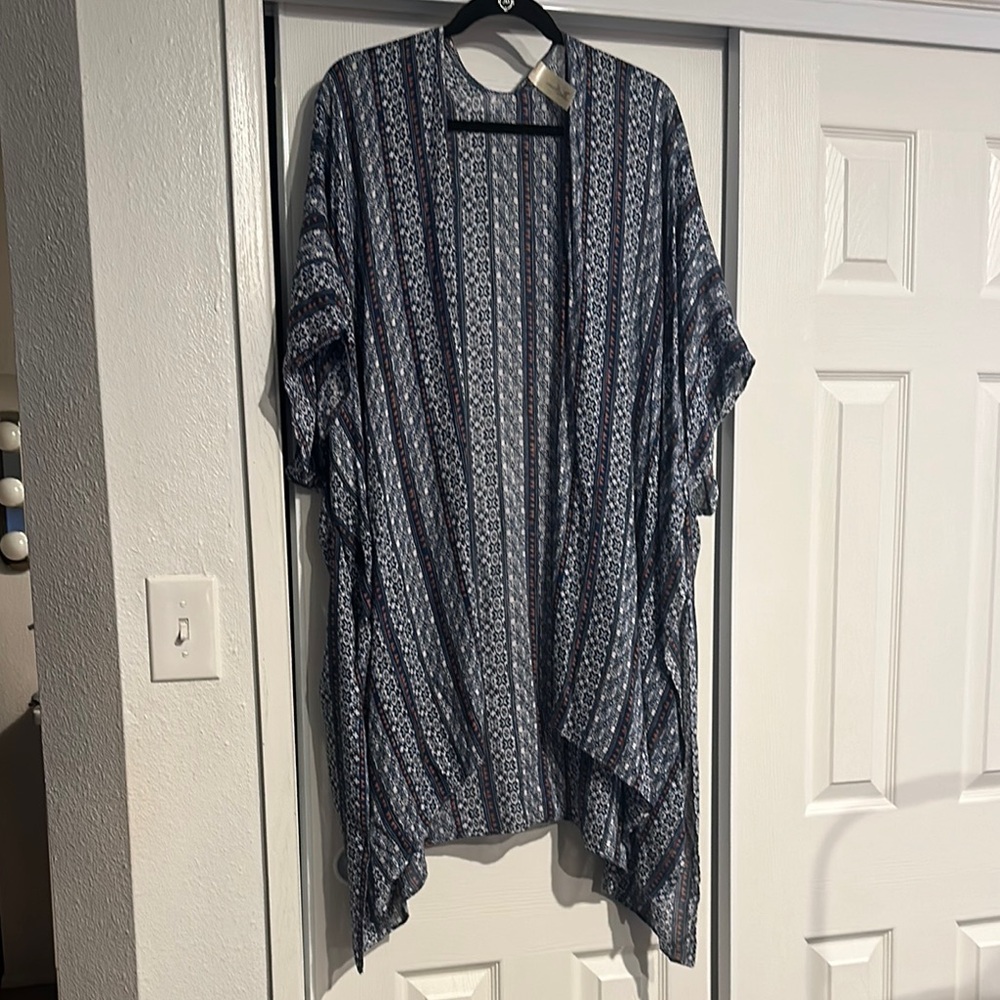 Patterned Kimono CoverUp or wrap